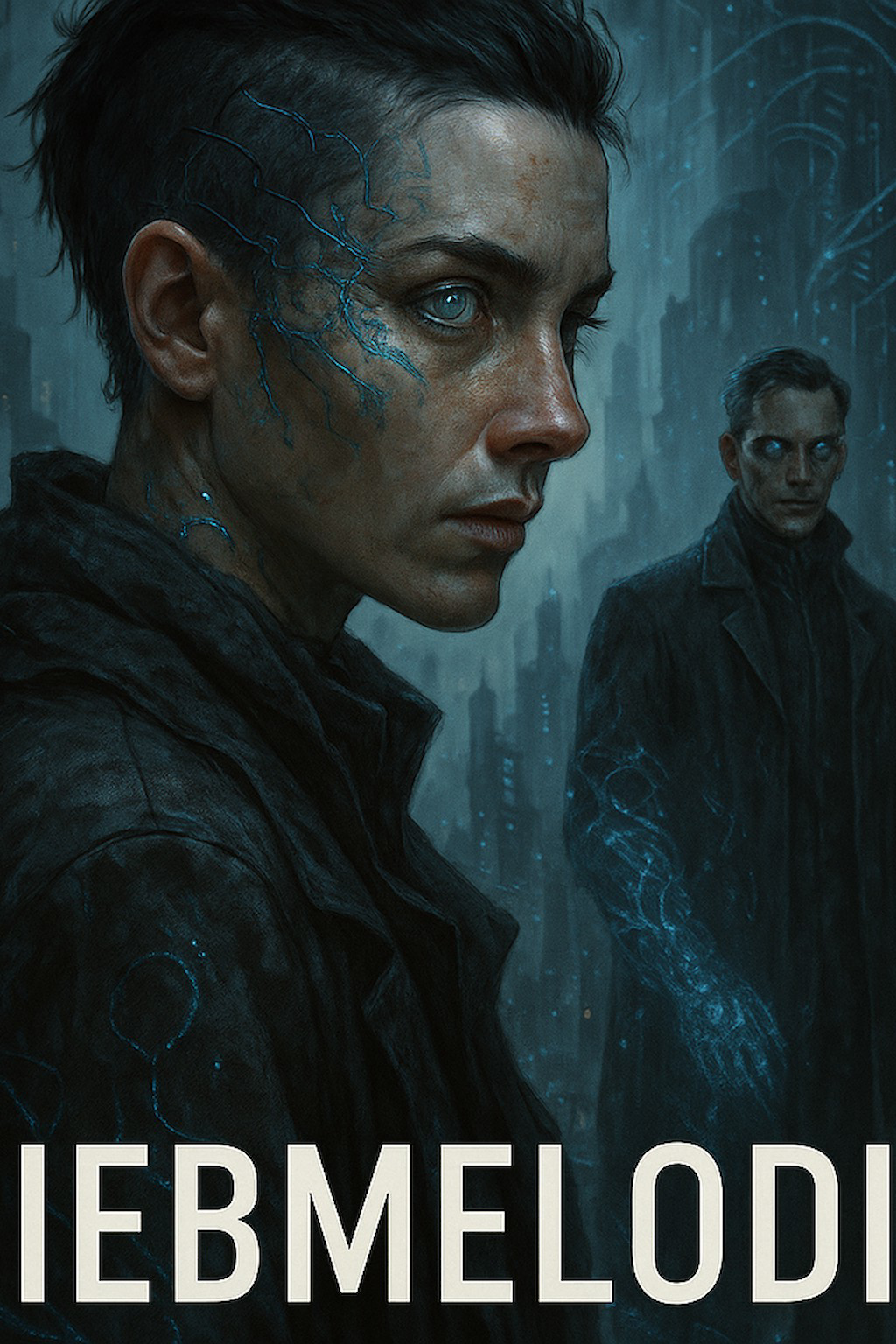 Cover for 'Siebmelodie im Nebel' in the 'Nanopunk' category, themed 'Science Fiction'.