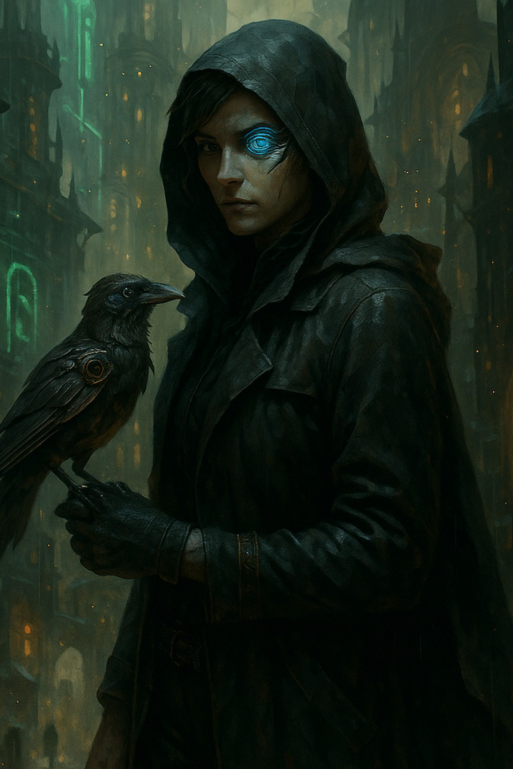 Cover for 'Naht der vergessenen Stadt' in the 'Urban Fantasy' category, themed 'Fantasy'.
