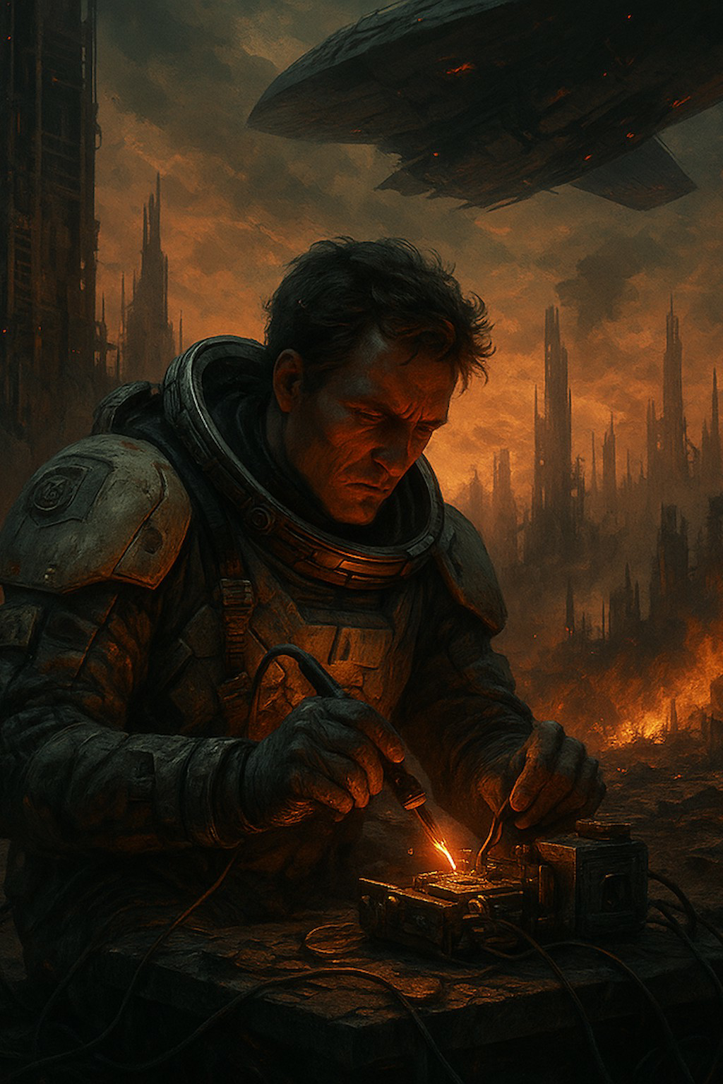 Cover for 'Kreativität im Weltall' in the 'Dystopia' category, themed 'Science Fiction'.