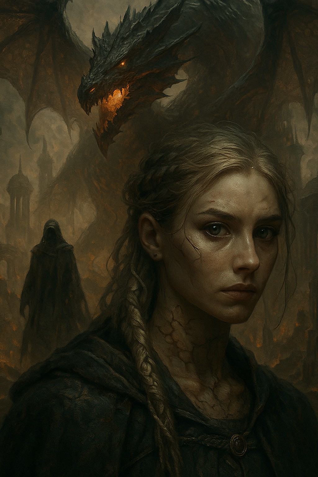 Cover for 'Die Drachenhaut der Meridian' in the 'Epic / High Fantasy' category, themed 'Fantasy'.